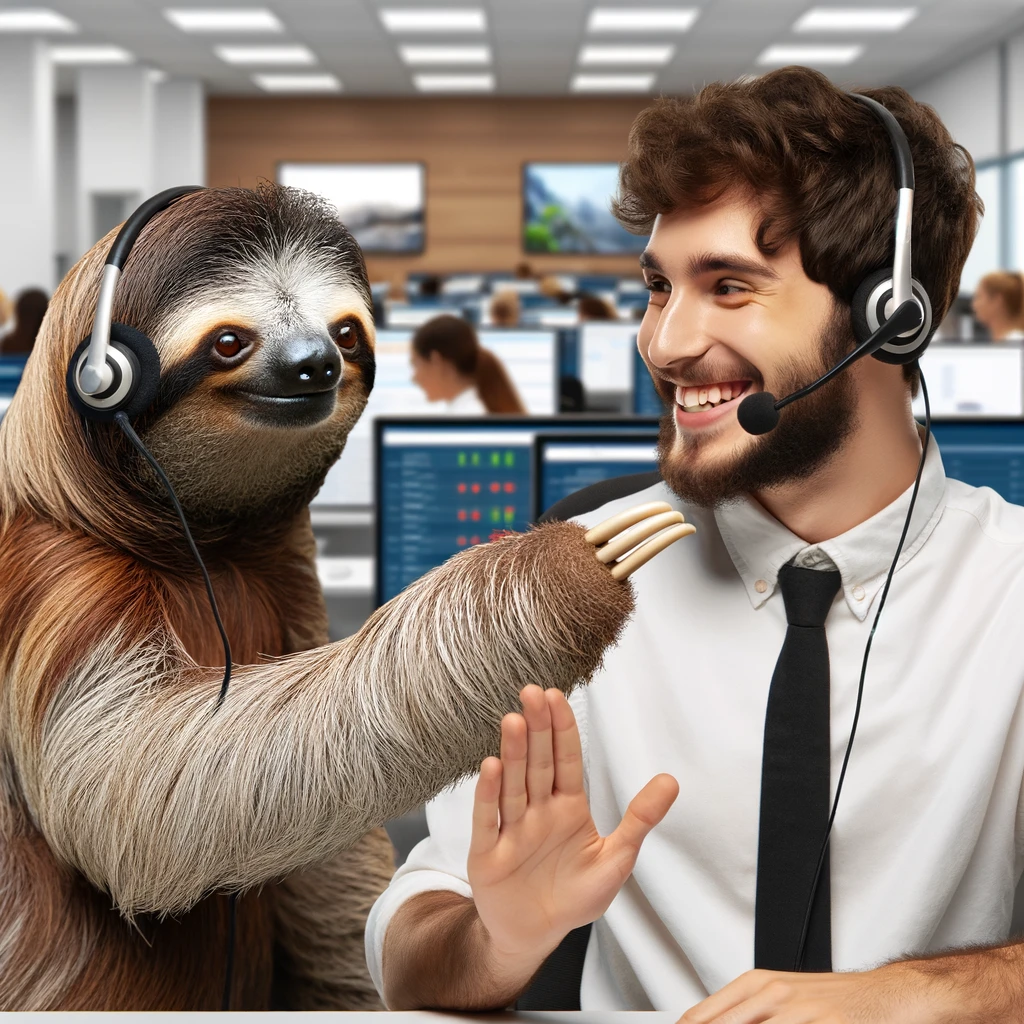 Call center sloth